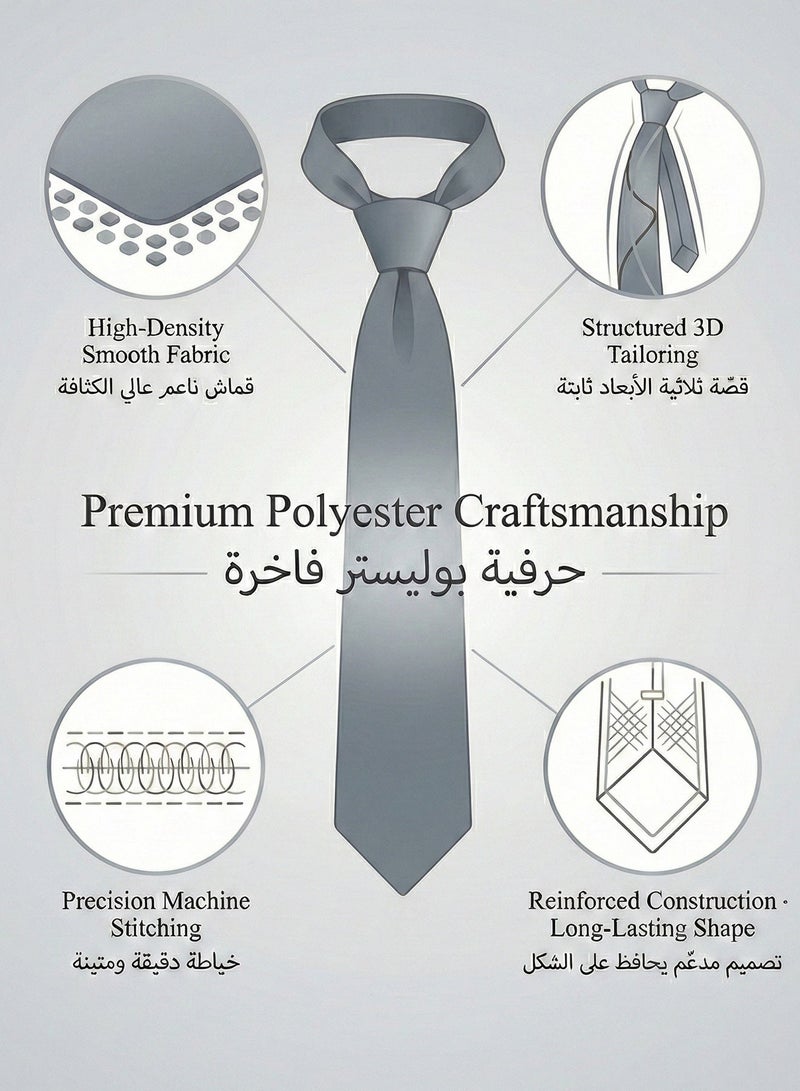 FIORICASA 4-PIECE Men's Necktie Gift Set - Dark Green Striped Tie with Matching Pocket Square and Cufflinks - Elegant Formal Business Accessories Box for Wedding & Events - Image 3